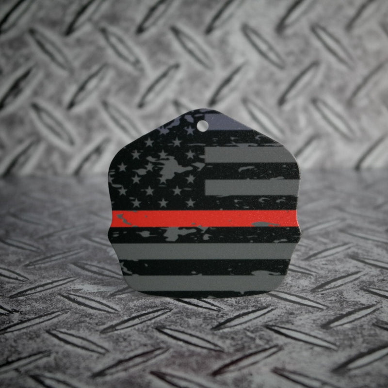 Thin Red Line American Flag Color Key Tin