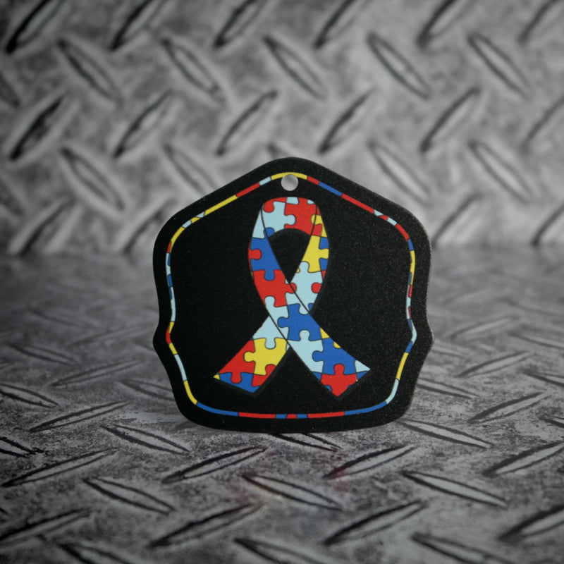 Autism Awareness Ribbon Color Key Tin