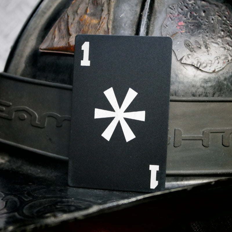 1 Asterisk Laser Engraved Playing Card