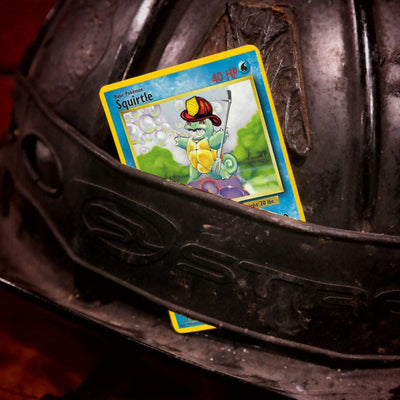 Water Turtle Firefighter metal playing Card