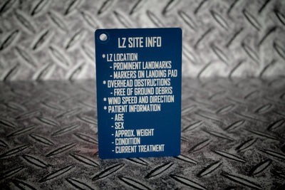 LZ Site Info. Aluminum Card with Wire ring