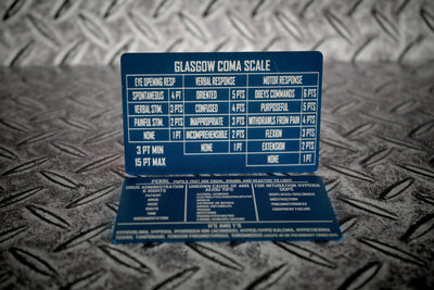 Glasow Coma Scale/EMS Mnemonics 2 Sided Aluminum Card