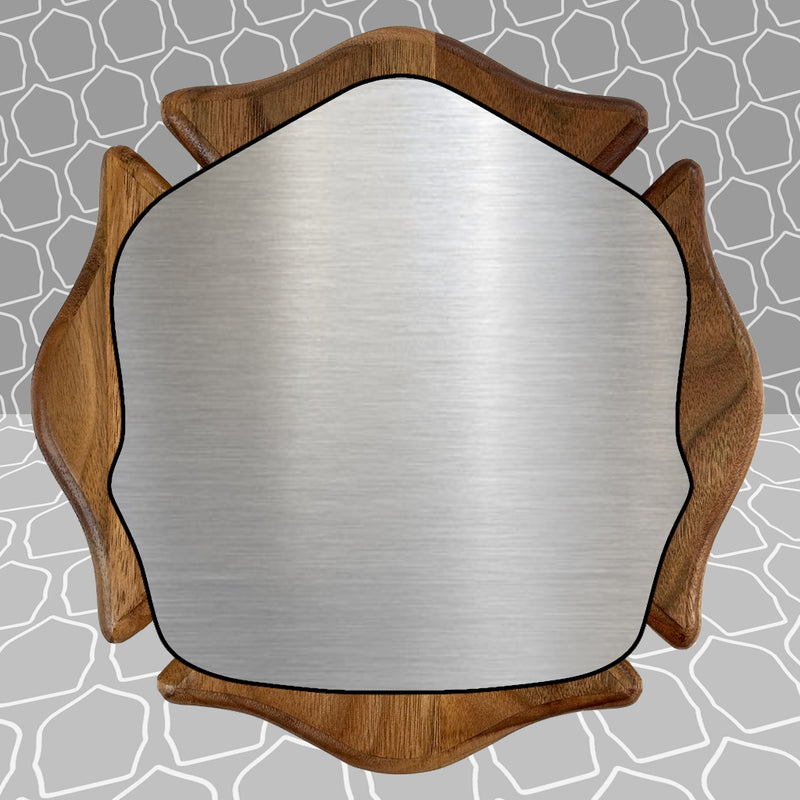 Firefighter Shield on Wood Maltese Awards