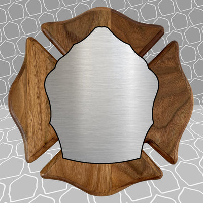 Firefighter Shield on Wood Maltese Awards