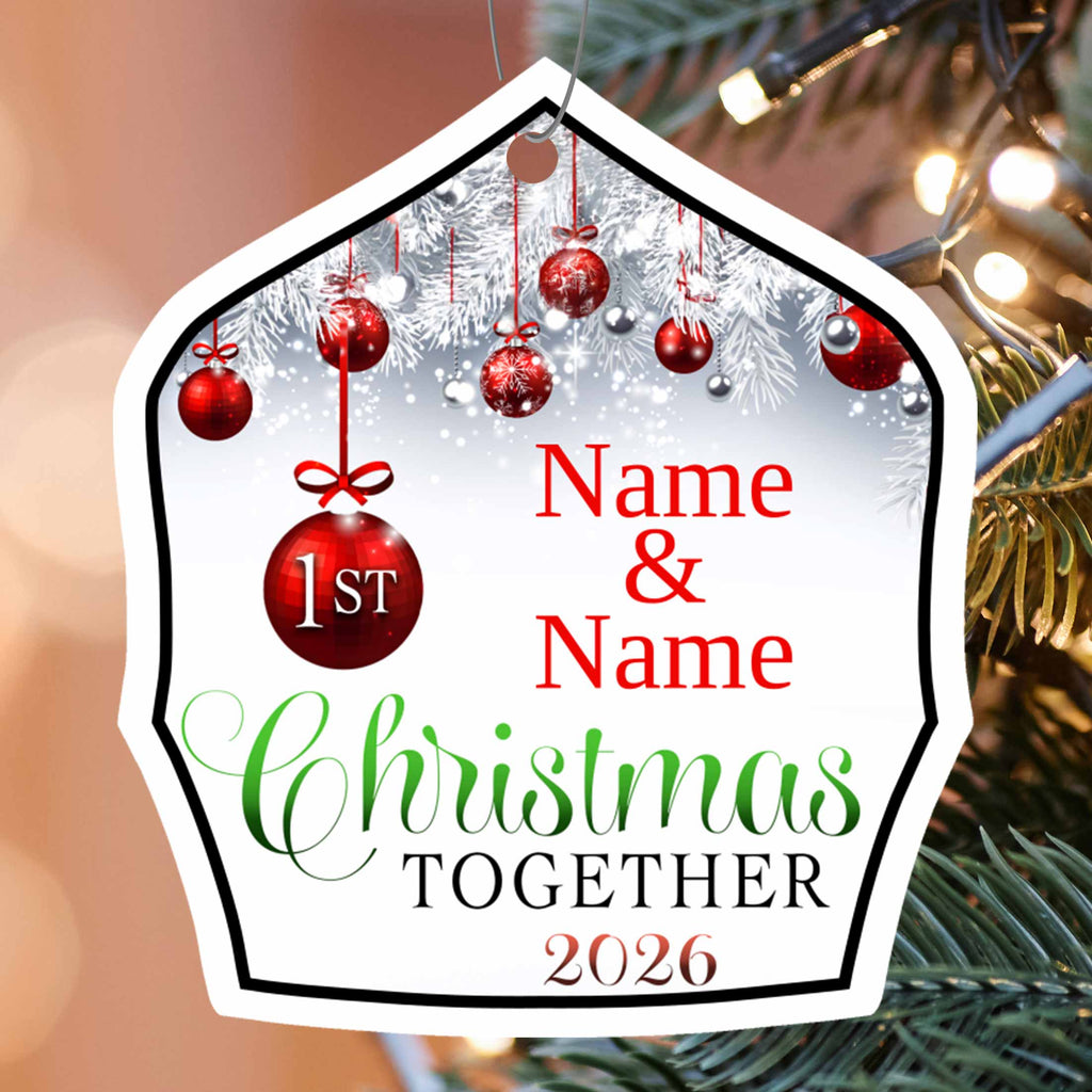 2026 Firefighter Ornament, Personalized First Christmas Together