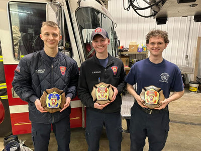 Firefighter Shield on Wood Maltese Awards