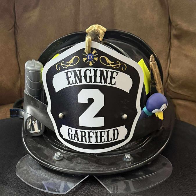 Classic Custom Metal Fire Helmet Shield
