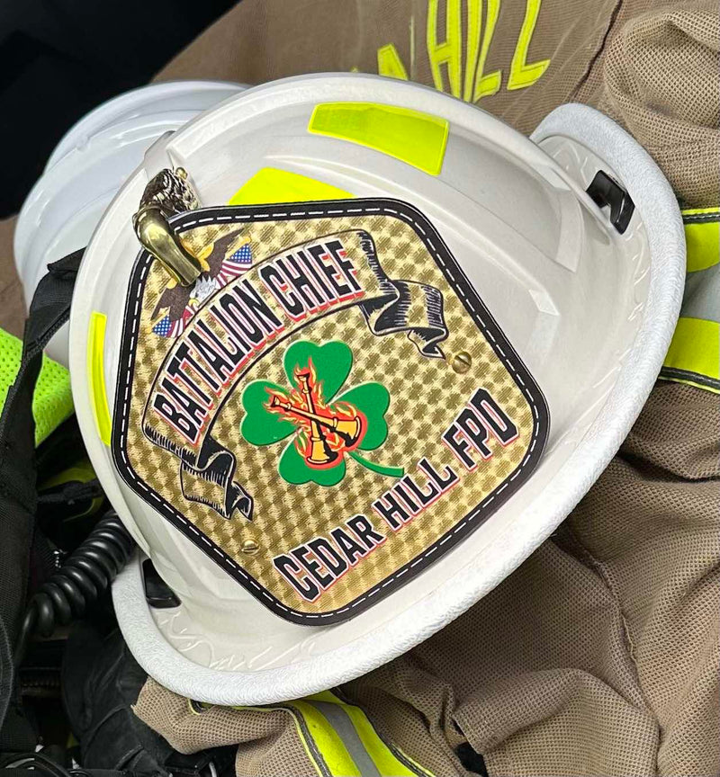 Firefighter helmet with &