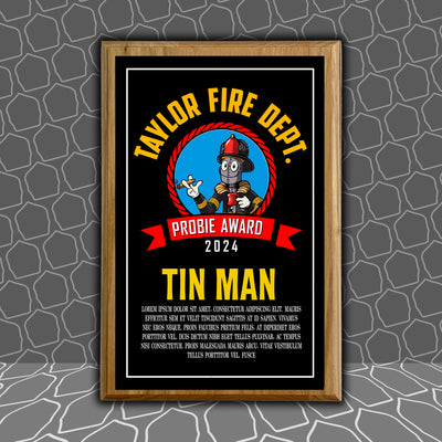 Firefighter Custom Award Plate (6x9)