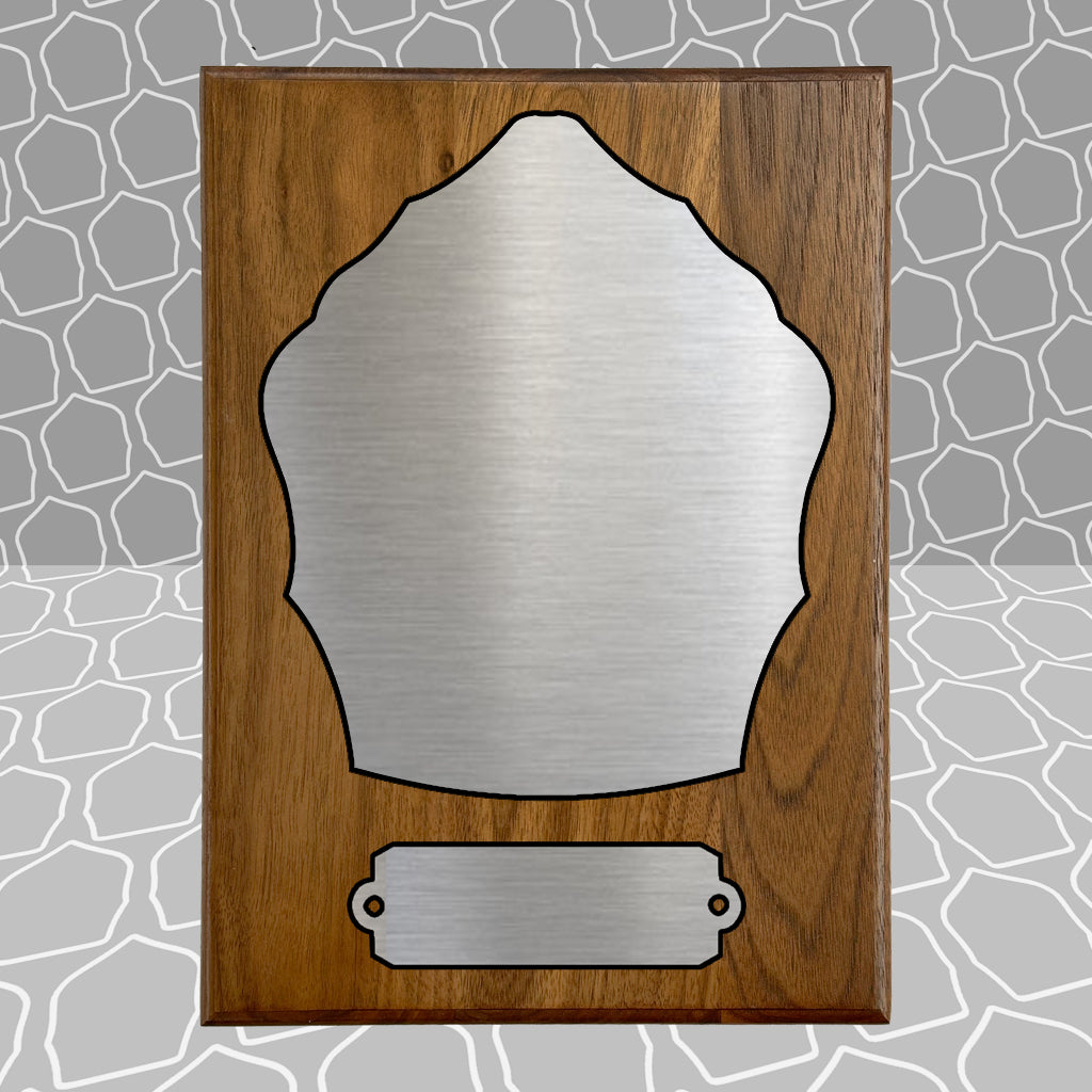 High Eagle Firefighter Award Plaque – 9x12 Walnut | Custom Helmet
