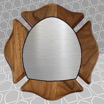 Firefighter Shield on Wood Maltese Awards