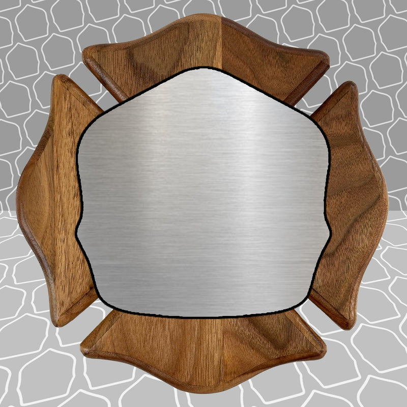 Firefighter Shield on Wood Maltese Awards