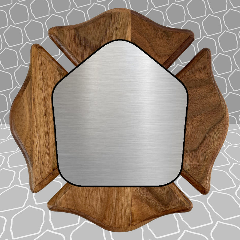 Firefighter Shield on Wood Maltese Awards