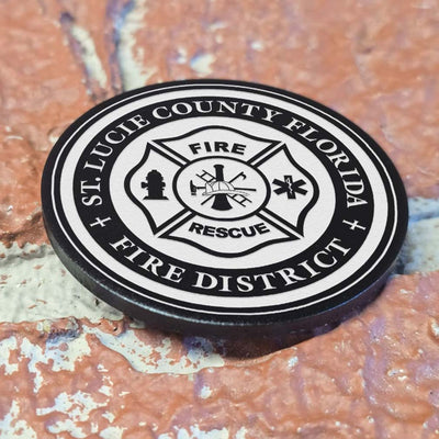 Custom Engraved Challenge Coins | Black, Red, Blue, Green