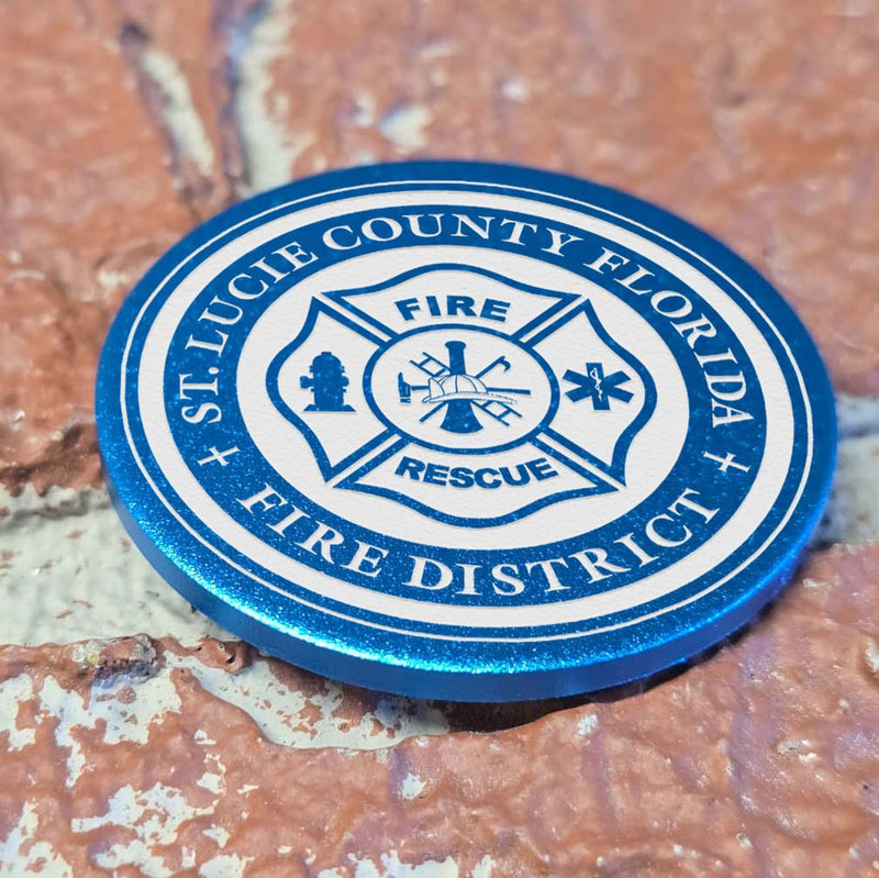 Custom Engraved Challenge Coins | Black, Red, Blue, Green