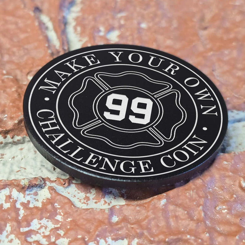 Custom Engraved Challenge Coins | Black, Red, Blue, Green