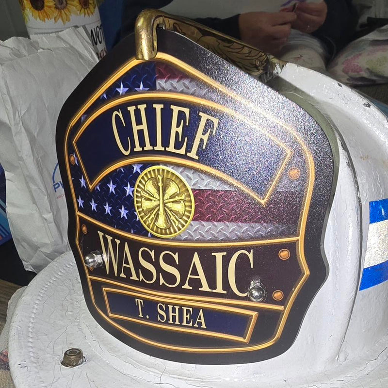 Brass Metal Fire Helmet Shield