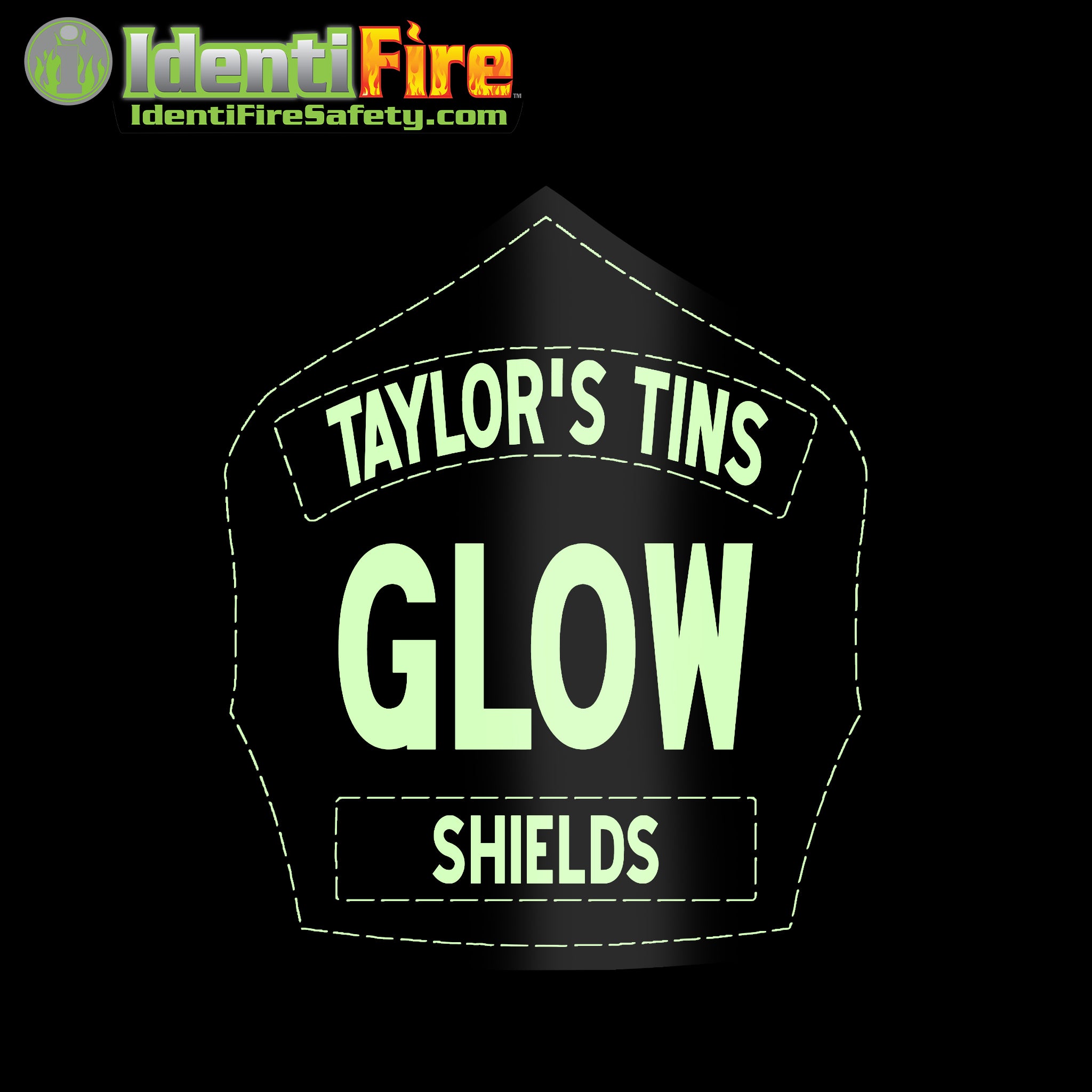 Retro IdentiFire™ GLOW Custom Shield – Taylor's Tins