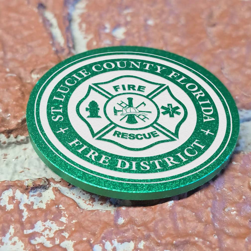 Custom Engraved Challenge Coins | Black, Red, Blue, Green