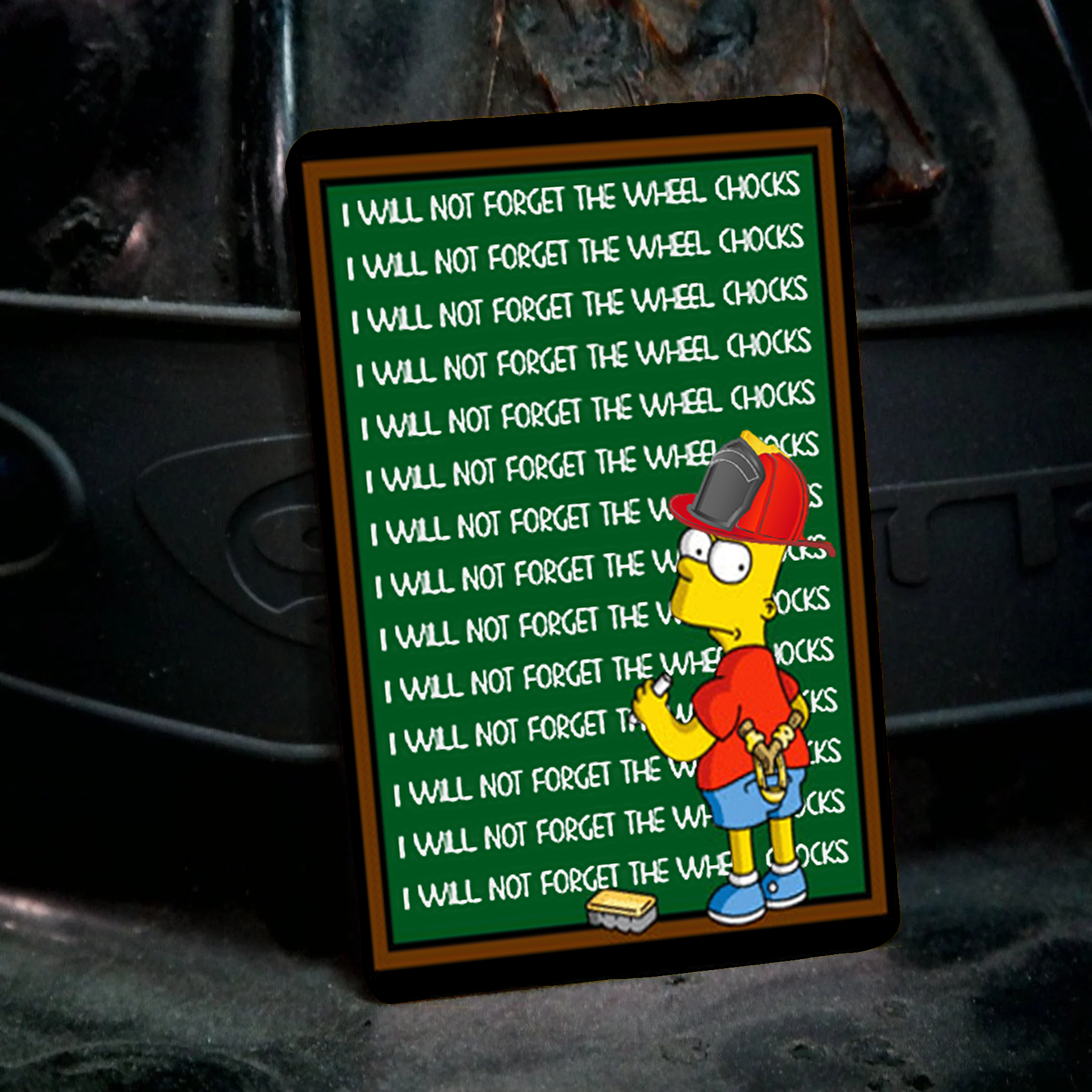 I will not forget the wheel chock Metal Playing Card – Taylor's Tins