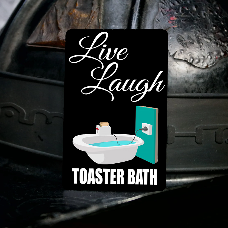 Toaster Bath Metal playing card