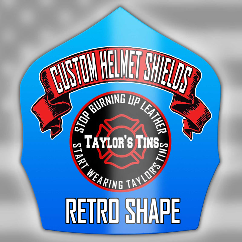 Retro Custom Helmet Shield | 5.5" and 6.25" for Trad. Helmets (C)