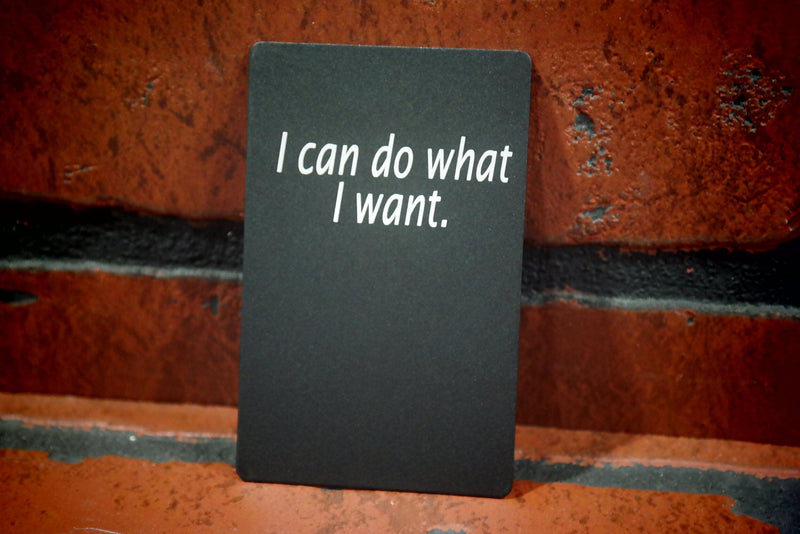 I do what I want 2 sided Laser Engraved Playing Card