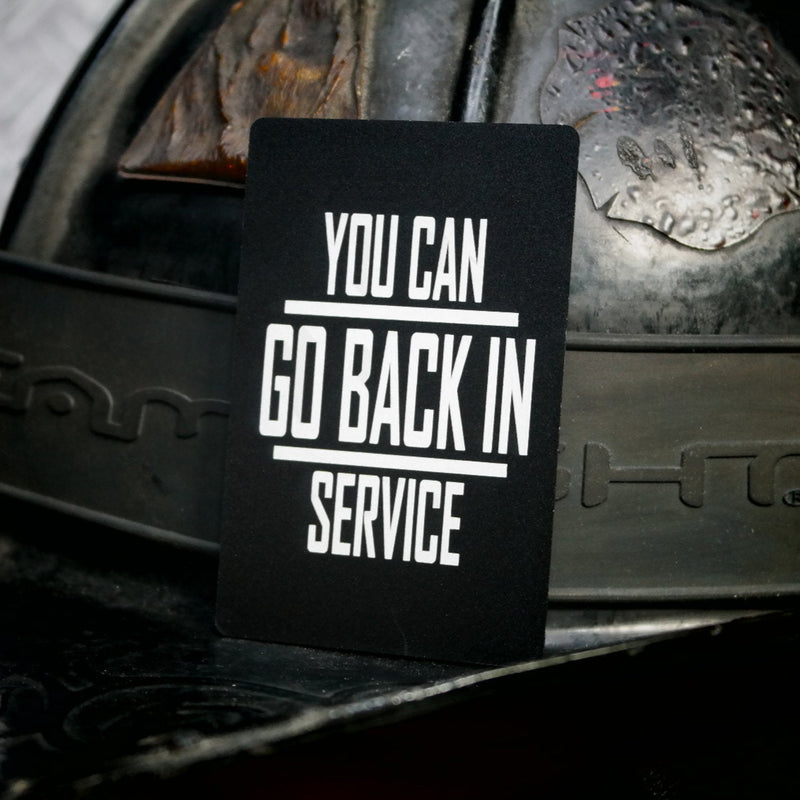 You Can Go Back In Service Laser Engraved Playing Card