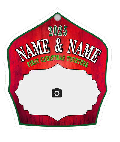 2025 First Christmas Together Fire Helmet Shield Ornament