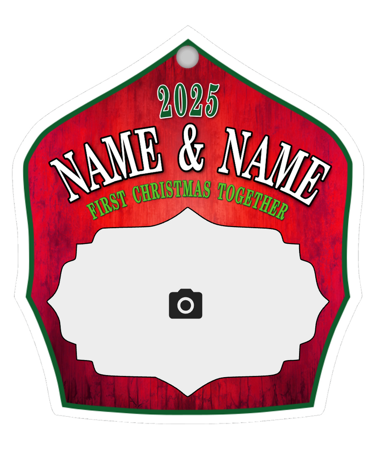 2025 First Christmas Together Fire Helmet Shield Ornament