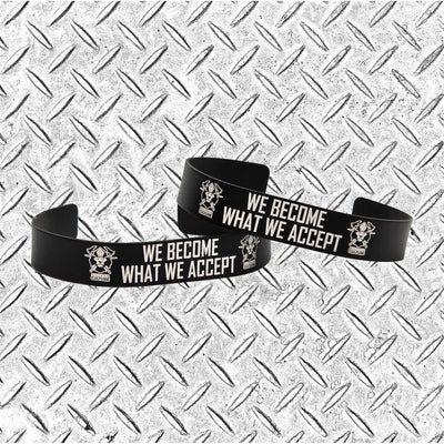 Men's Metal Bracelet | We Become What We Accept