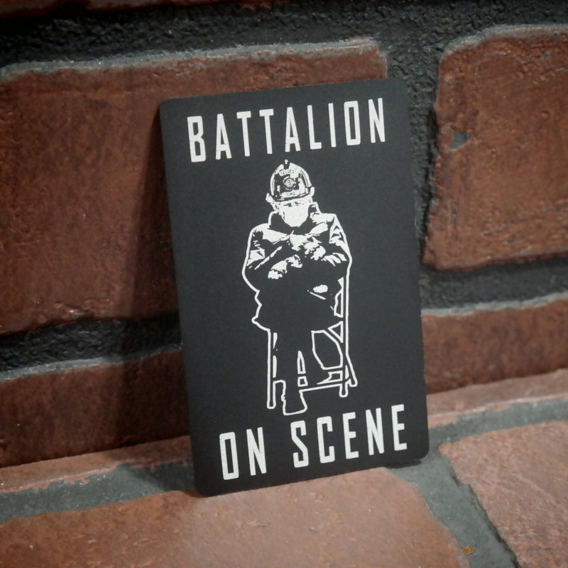 Battalion/Chief On Scene aluminum playing card