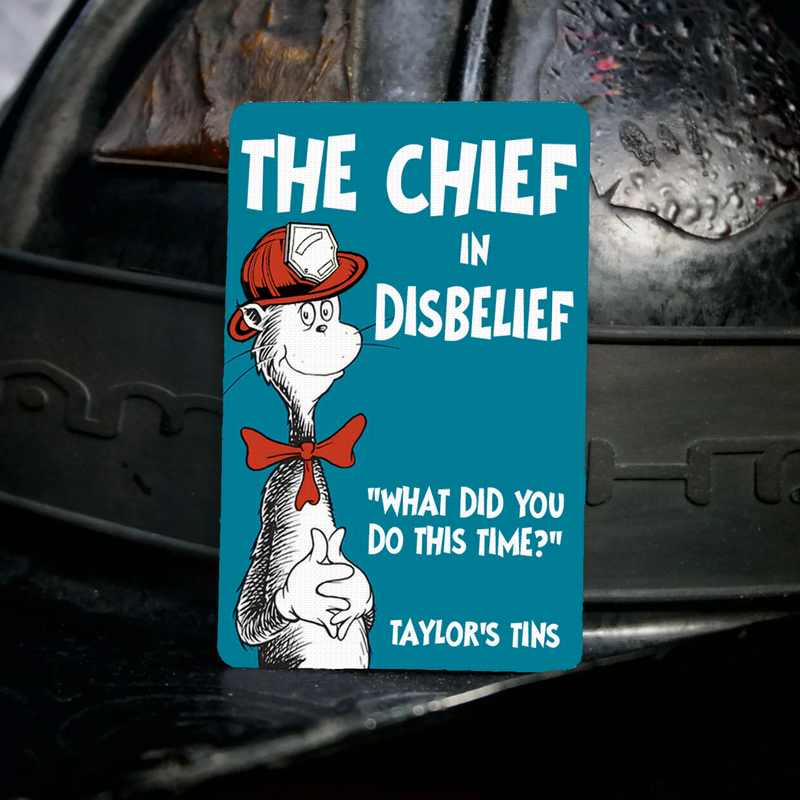 Chief In Disbelief Metal playing card