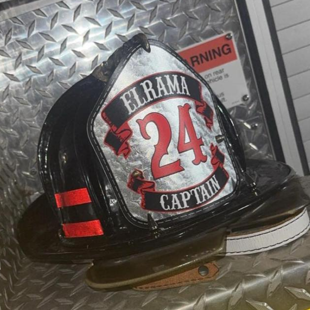 Firefighter helmet with &
