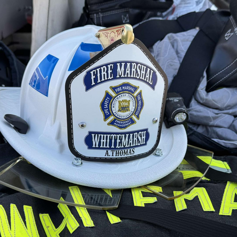 Fire marshal helmet with &