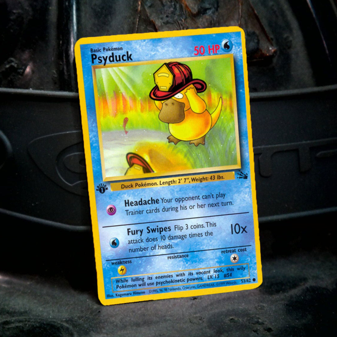 サイバーコップ軍　ビューティハリー　ファイターひも丸　カード Dumb Duck Firefighter metal playing Card – Taylor's Tins