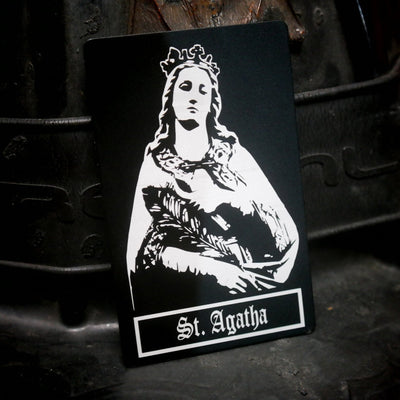 Patron Saint Of Nurses St. Agatha 2 sided Aluminum Playing Card