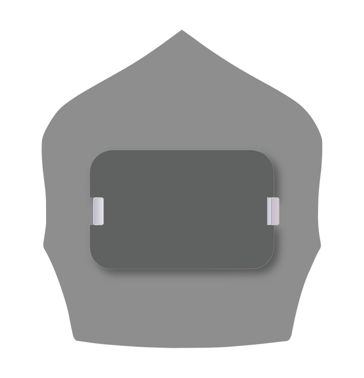 Retro Custom Metal Helmet Shield with Passport | 5.5