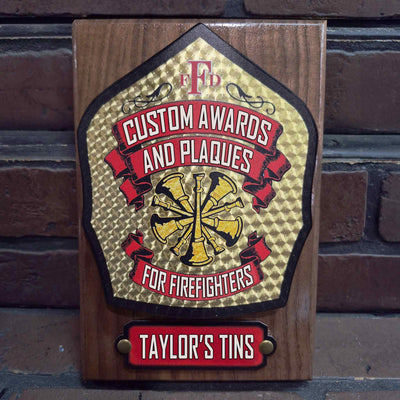 Custom Award Plaques for Firefighters | Taylor's Tins