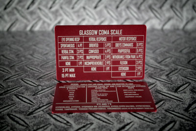 Glasow Coma Scale/EMS Mnemonics 2 Sided Aluminum Card