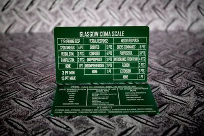 Glasow Coma Scale/EMS Mnemonics 2 Sided Aluminum Card