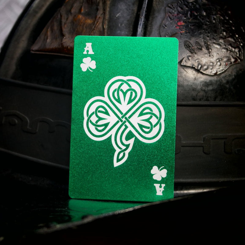 Shamrock Laser Engraved Playing Card